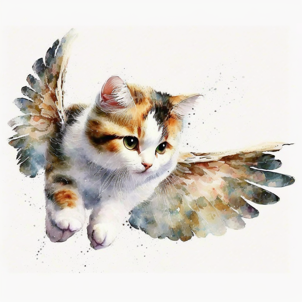 flying kitten cliparts
