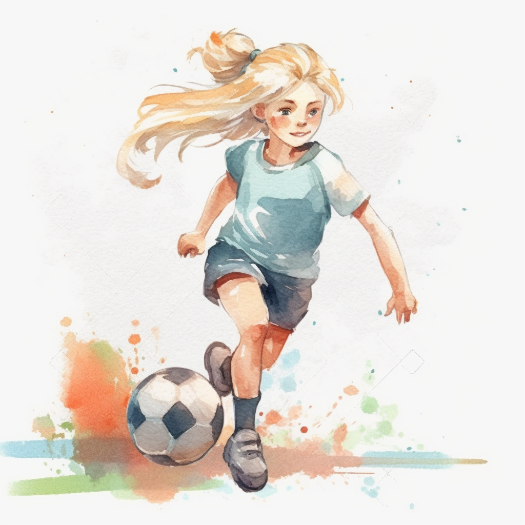 girls soccer cliparts