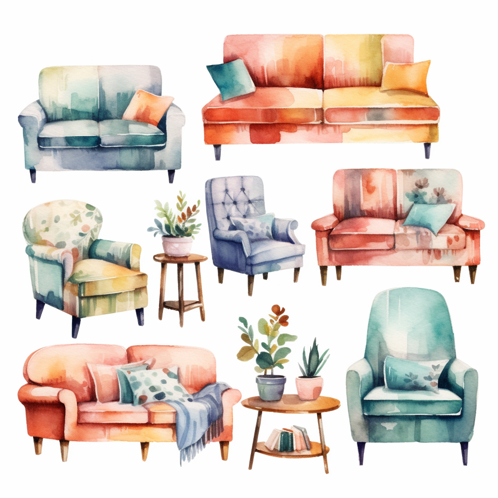 cartoon furniture cliparts