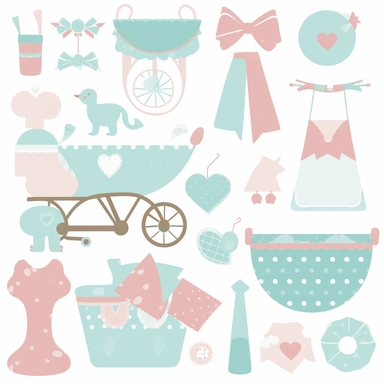 clipart of baby accessories