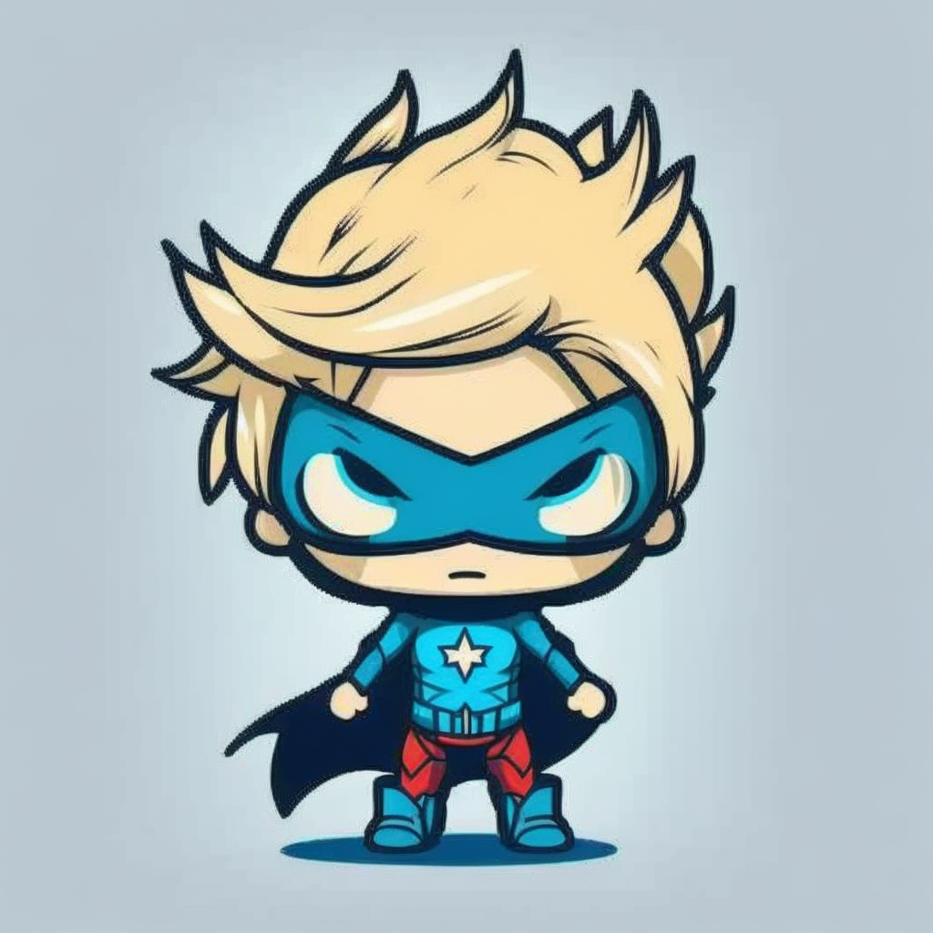 kid superhero clipart