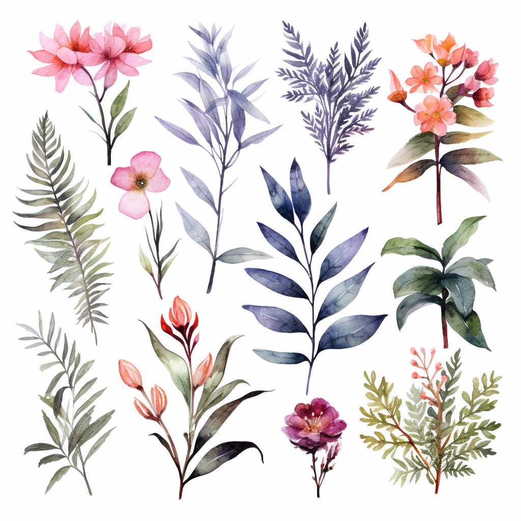 floral cliparts vintage
