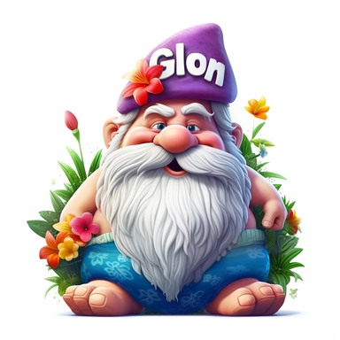 blob:https://discord.com/9e86f402-ac49-4fa8-97b9-b640345ddad6, gnome in hawaii clipart, white background