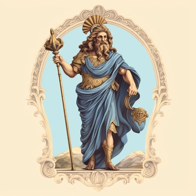 vintage style greek mythology figure clipart