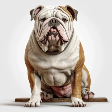 3D Super Realistic English bulldog Dog Clipart
