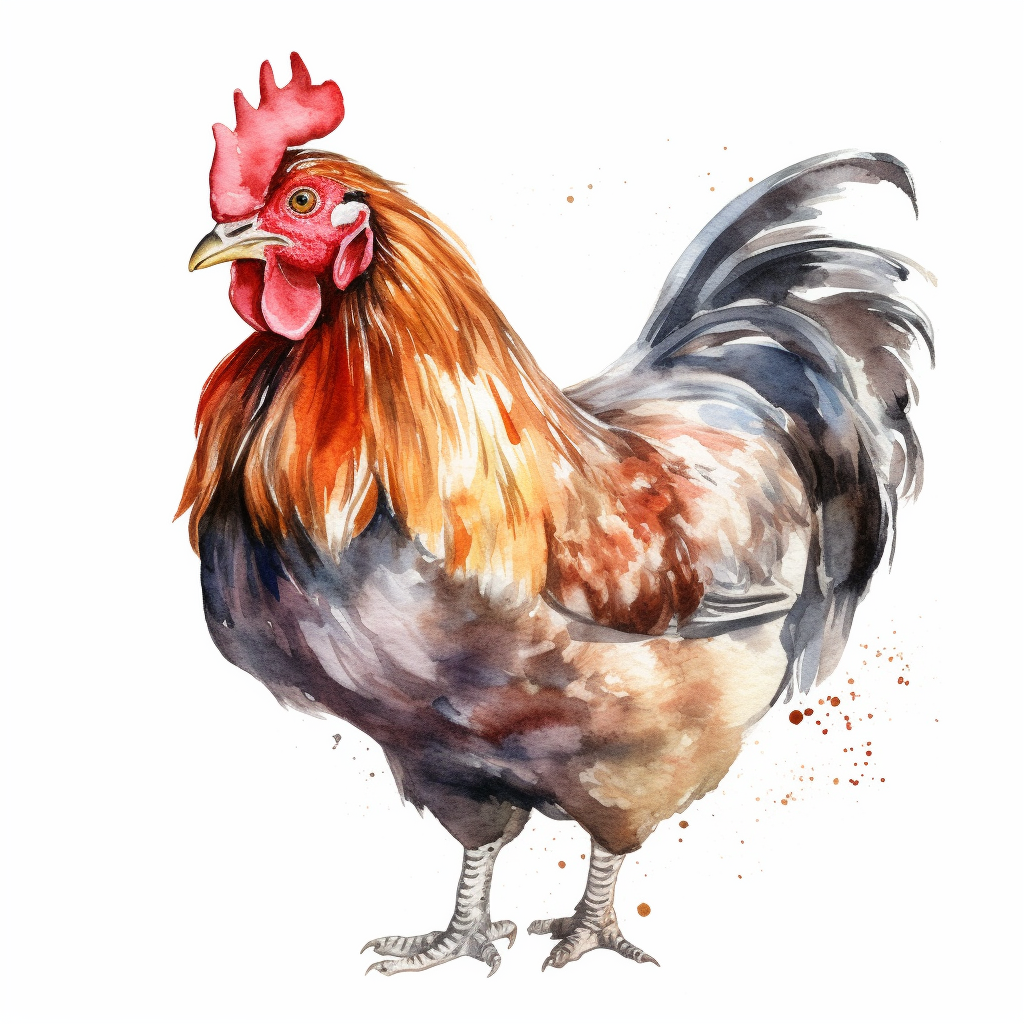 chicken clipart black and white