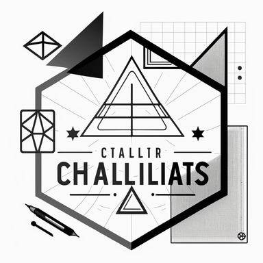 a simple black and white logo combining clipart of drafting materials with high tech symbols. geometric, artistic, simple