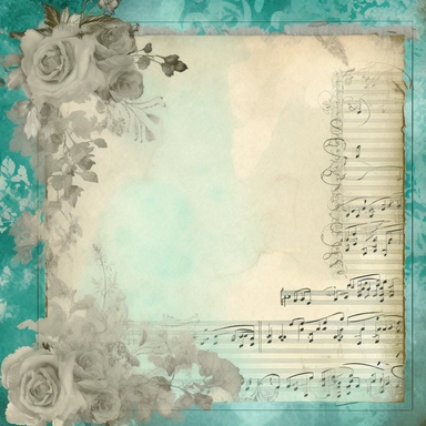 a pastel blue vintage background, in the style of letterboxing, Scrapbooking, watercolor printable clip art, watercolor splatter art in the style of Alberto seveso, Vintage paper blank for notes reminders to do list, graphite and dark beige colors, color grading, with calligraphic lines. rulers for writing, frame in the form of sheet music, spectacular backdrops, old-world charm, romantic sensibility, high res, free commercial use, parrot on the side, remove watermark, with stamp, spot, newspape