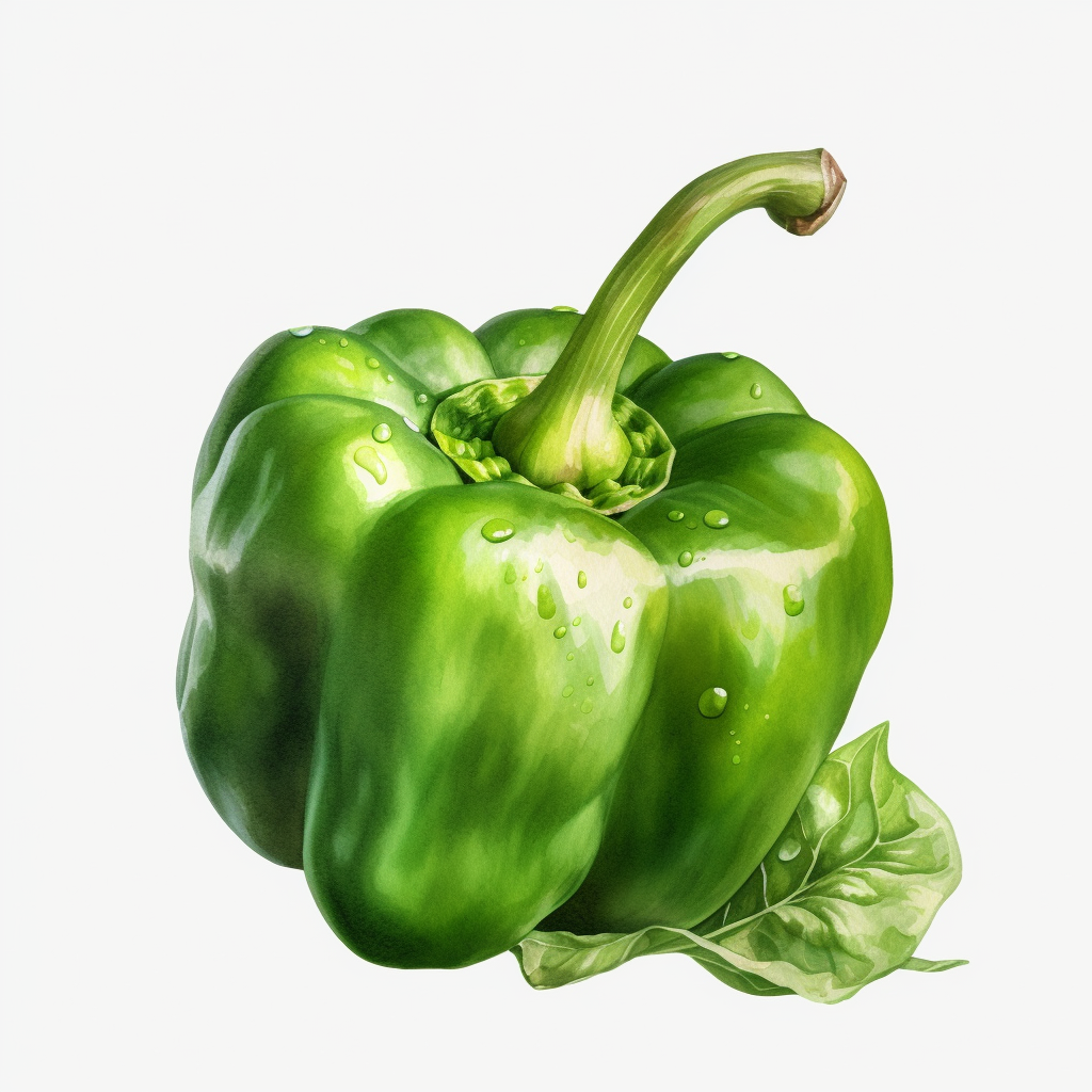 green pepper clipart