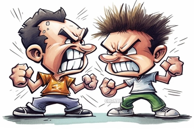 No One Fight Alone, clipart, white background, cartoon ,