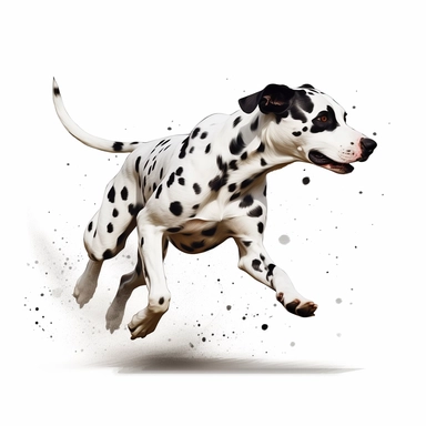 dalmation running white background clipart