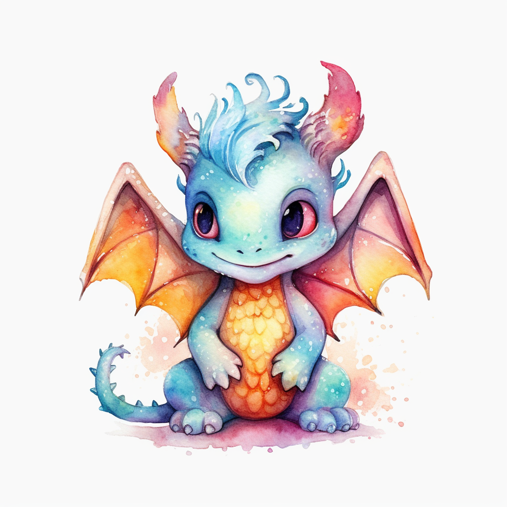 baby dragon clipart