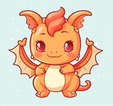 dragon mr dragon print svg clipart, dragon kawaii clipart, cute dragon clipart, in the style of light red and beige, hyperbolic expression, characterized animals, orange and aquamarine, squiggly line style, toy-like proportions, shiny eyes