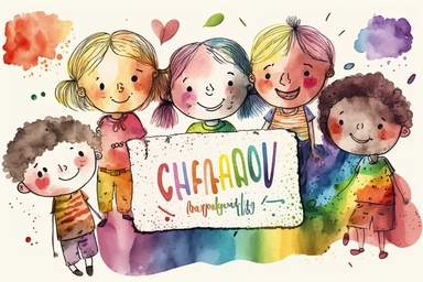 Colorful messy rainbow hand drawn watercolor and crayon children's drawing isolated on transparent background. Playful nursery clipart, LGBTQ pride or diversity concept graphic design element
