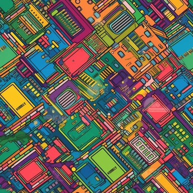 pattern computer memory Random Access memory clipart happy colors