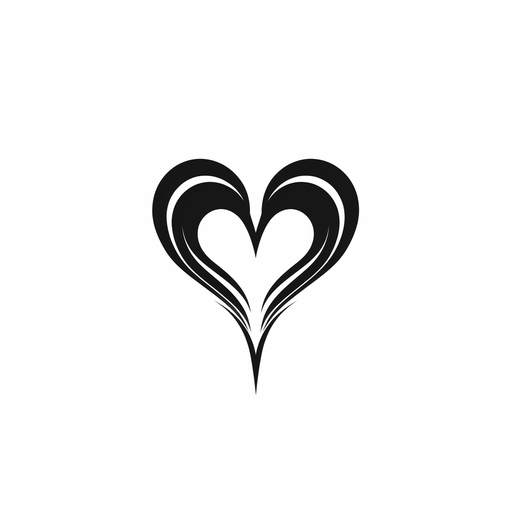 heart silhouette cliparts