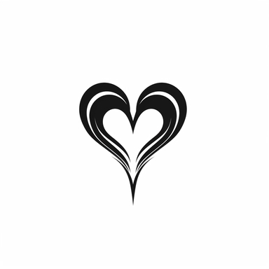 a black and white image of a heart