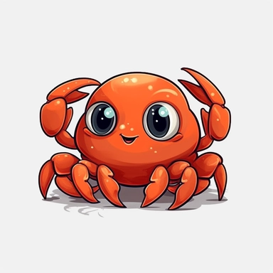 Crab, cute, cartoon, clipart