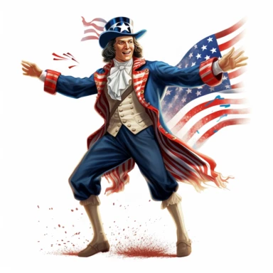 july 4 US,indepedance day,clipart,white background
