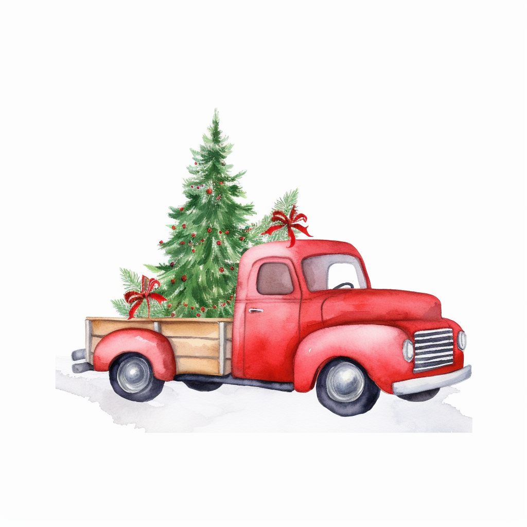 christmas truck cliparts