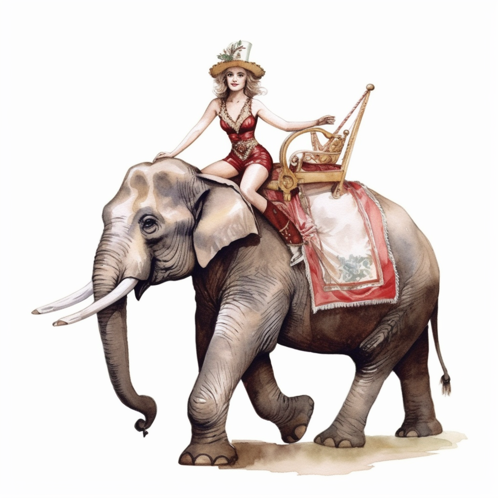circus elephant cliparts