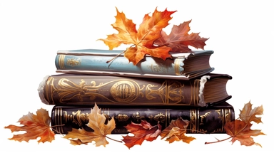 isolated on white illustration watercolor art of a stack of vintage books with beautiful embossed spines, autumn leaves, puddles, rain, branches, september, masterpiece by Hans Zatzka style and by Vladimir Kush style and by Ivan Fedorovich Choultse style, Baroque fashion, PNG clipart, isolated on white, extreme photorealistic details, 32k HD resolution, realistic high detailization high resolution , ultrarealistic, hyper realistic, photography, detailed 8k, extremely detailed