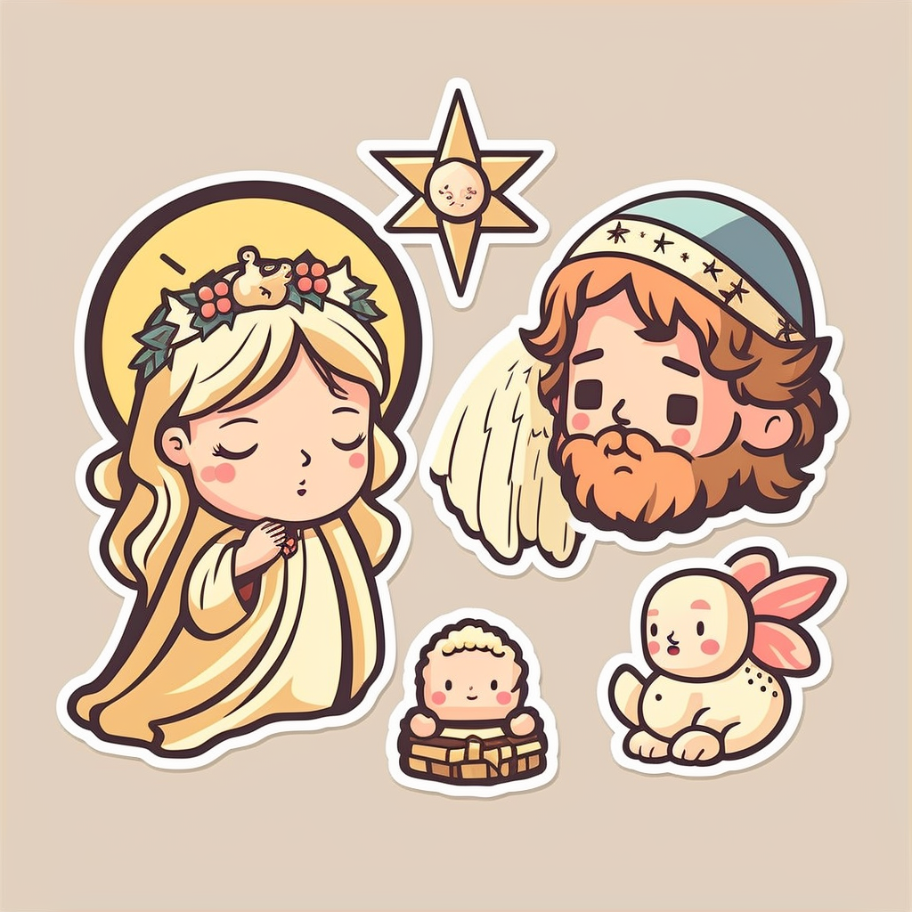 nativity animals cliparts