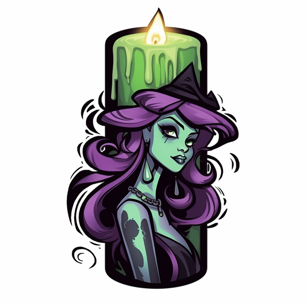 green candle cliparts