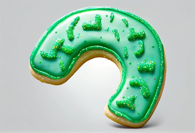 sugar cookie horseshoe shape with green shiny glazing - bakery food illustration transparent png - horse shoe st Patrick dessert clipart , .highly detailed, + cinematic shot + photo taken by sony + incredibly detailed, sharpen details + highly realistic + professional photography lighting + lightroom + behance photography unsplash