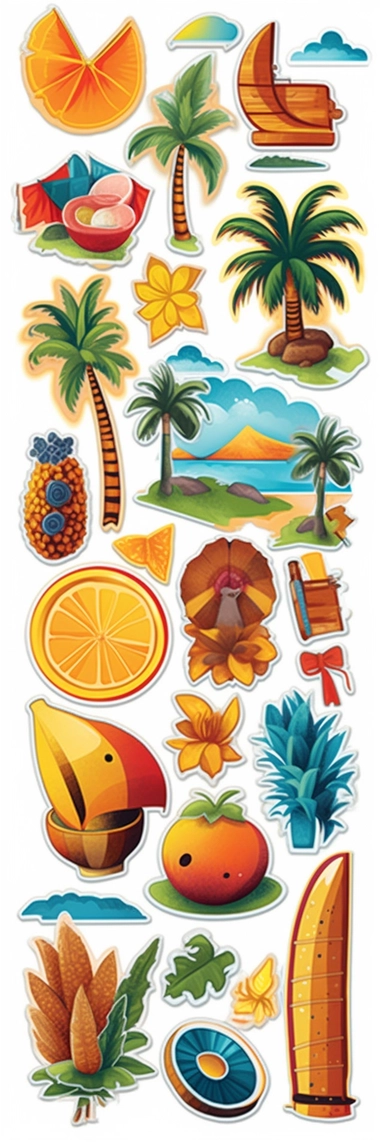 florida summer inspired clipart