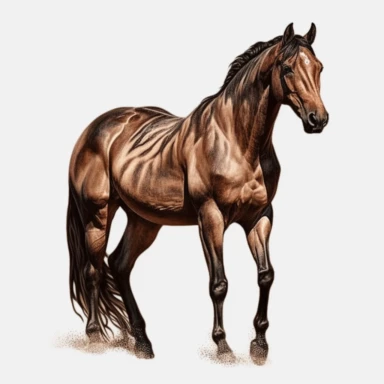 mustang, horse, full body, PNG Clipart, Illustration clipart, 4K, extremely detailed