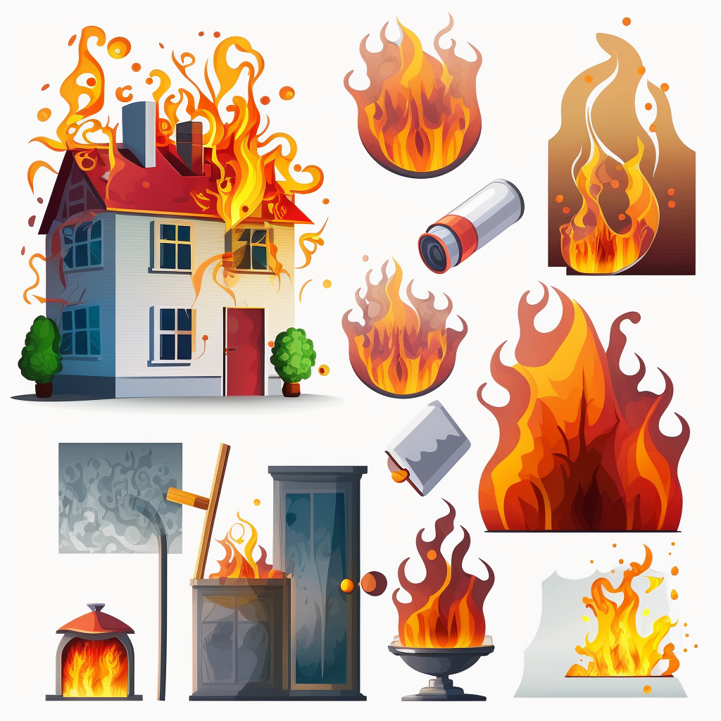 house fire cliparts