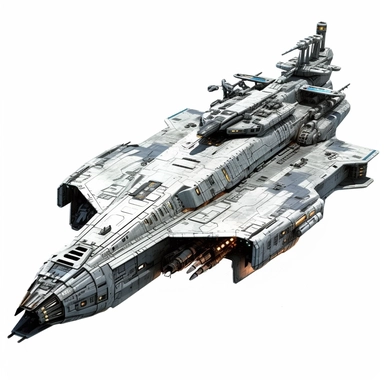 battlecruiser advanced of the future like 2090 heavy battleship miliary ,clipart , white baground ,mordern armour