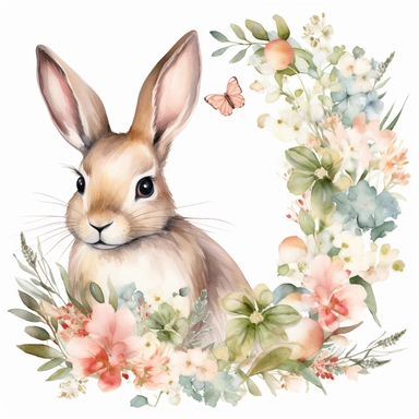 digital crafting,clipart image,clipart pack,watercolor painting,digital planner,clipart bundle,commercial use,bunny clipart,rabbit clipart,wall art,easter clipart,easter bunny,flower crown