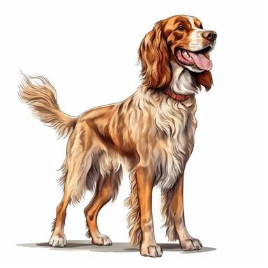 Cute Happy face Beautiful Harrier Dog Is Standing Full body Vector Sublimation Clipart,Cartoon, hyper realistic, intricate detail, illustration style,high solution,on the white background
