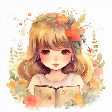 taylor swift, folk art, watercolor, clipart elements, kawaii, white background