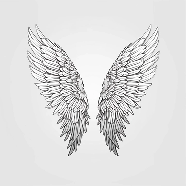 Angel Wings Svg , Angel Wings Clip Art, Wings Cut File For Silhouette, white background