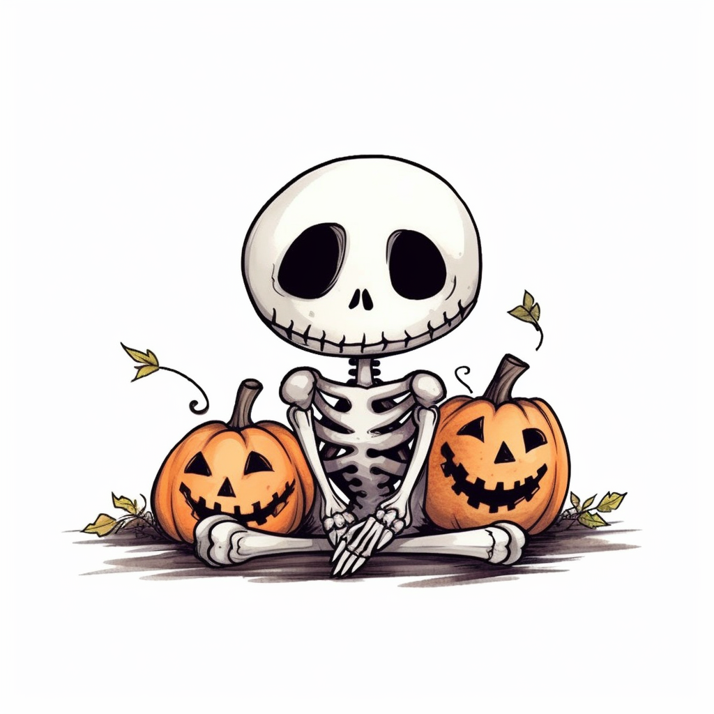 halloween skeleton clipart