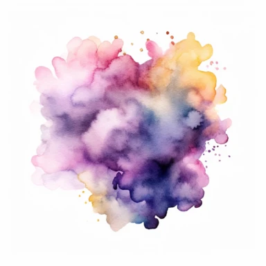 smoke, dust, glitter watercolor clipart, white background