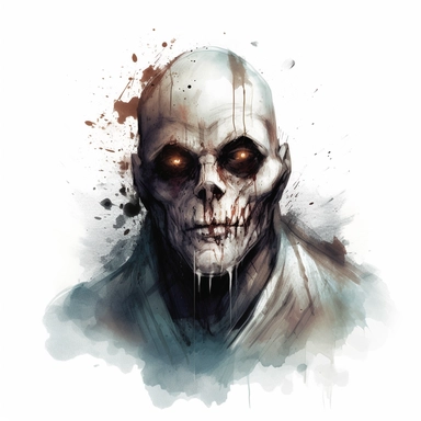 horror style, fear, by ben templesmith, clipart, white background