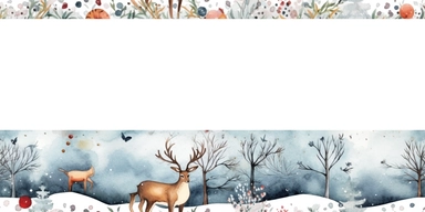 a doodle border for winter, cute, fantasy, watercolor, clip art style
