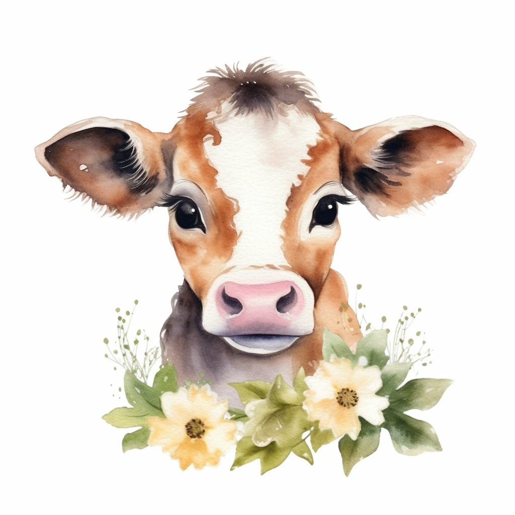 baby cow cliparts