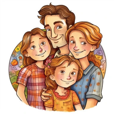 family, father, clipart,