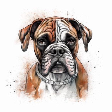 aggressive Boxer clipart , original hand drawing, watercolor, understated and flawless for t shirt and cup printing, happy cute smily Basset Hound , transparent background, realistic painting, portrait without writing , style of the artwork, mood of the aartwork, vector, contour , white background, 8K quality, ultra detailed , without signature and without meaningless lines, clipart, white background, High Quality, no writting background, no writting, ultra detailed, no symbol, without logo and 