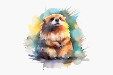 Watercolor, Bea-Tzu Mammal, clipart, hd, on a white background, spaced out