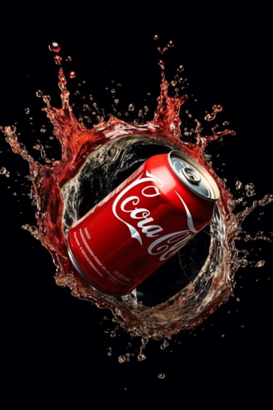 a can of coca cola falling into the water, a 3D render, inspired by Dorothy Coke, trending on artforum, vector art for cnc plasma, exploding powder, connectedness, !!! very coherent!!! vector art, splashes of liquid, eric zener cam de leon, clipart, stopmotion, super realistic food picture