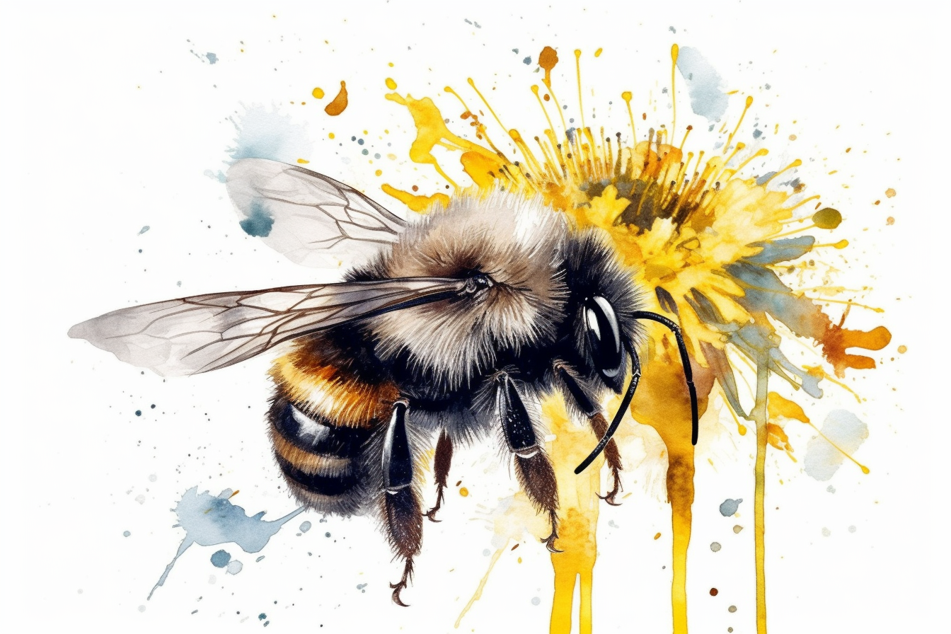 flower bee cliparts
