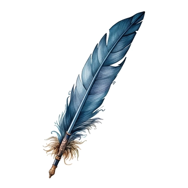 Feather quill pen cottagecore clipart
