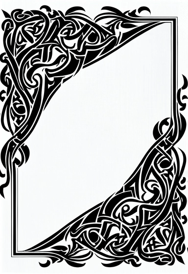 vector black graphic frame corner celtic knots on white background clipart