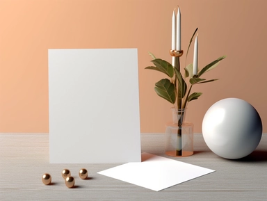 realistic mockups of a white birthay card laid in a table summer astheric, minimalistic style for clip art, high-quality, create an amazing beautiful coloring page